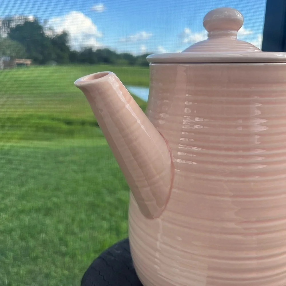 franciscan reflection peach 1982-1984 coffee pot USA 7 3/8” with lid